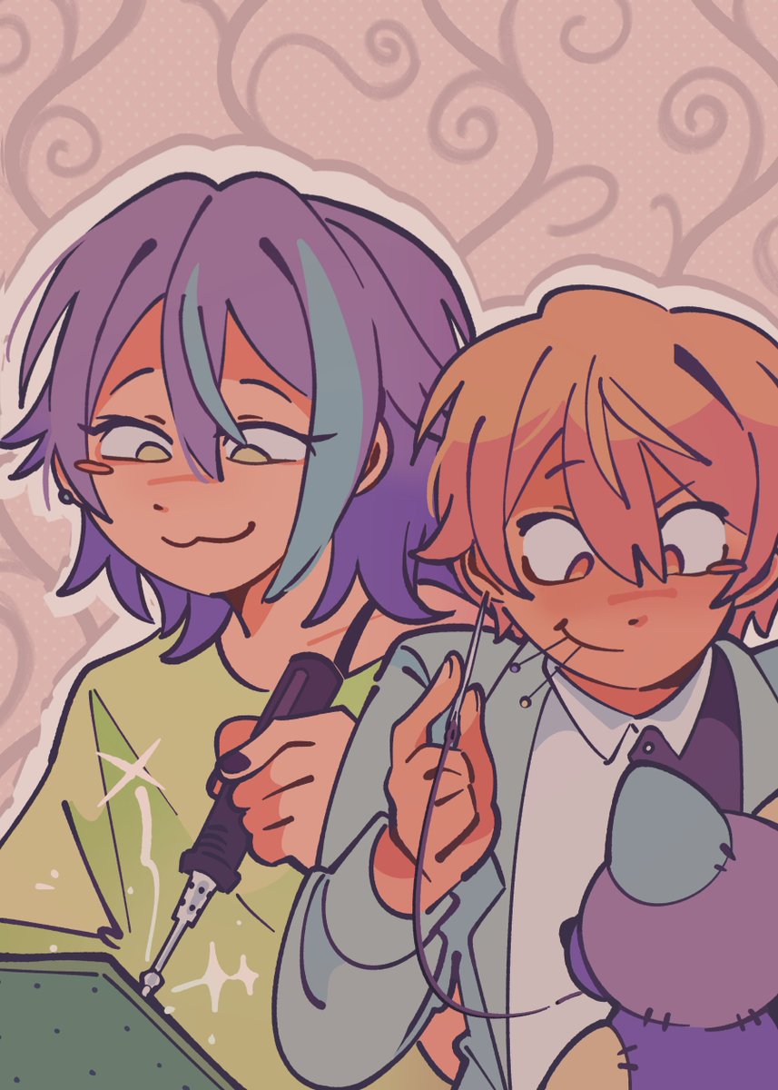 krinklefry89's tweet image. posting these two together cause i finished them the quickest, something something gift giving and the other will make more sense once the fic is done :3