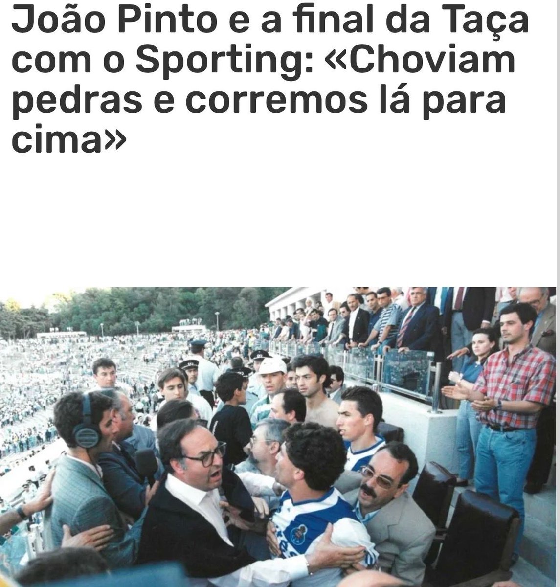 Bons tempos, em que o futebol era saudável e a hospitalidade na capital do império era 5 ⭐️

Até que aos poucos uma equipa chata, que vestia de azul e branco e quis enfrentar o sistema, pasmem-se só, teve a audácia de vencer tudo, por esse país e mundo fora. O futebol era tão