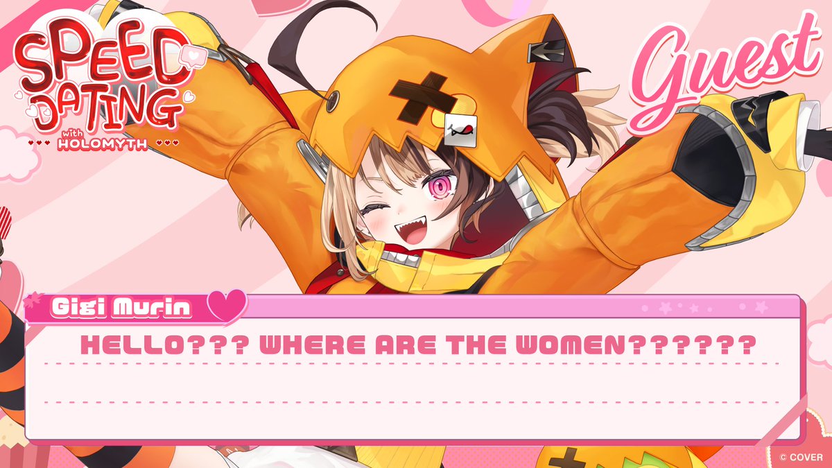 hololive_En's tweet photo. 💝 Speed Dating with #holoMyth 💝

Guest Announcement (Part 2):
🍵@ceciliaimgreen
👧@gigimurin
🎼@nerissa_en

Who will they be paired with? And who will win?
Tune in to find out!
⏰ Feb 14th, 4PM PST / Feb 15th, 9AM JST
📺 https://t.co/E5Z30jhbmN 

#MythValentine #hololiveEN https://t.co/Ozlka9GYLG