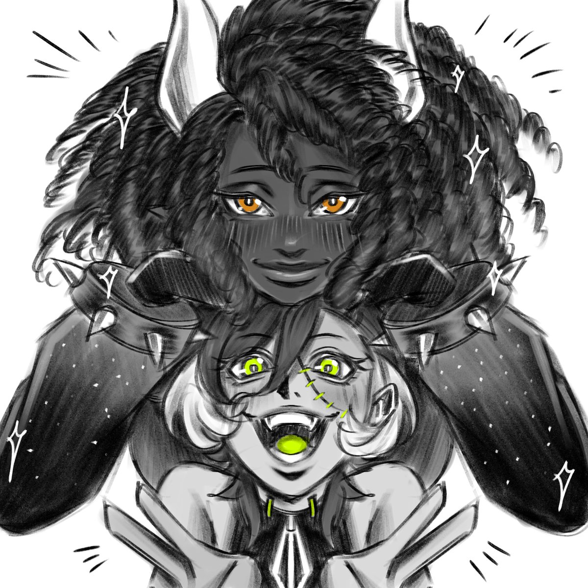 Little sketch cause I'm grateful to meet <a href="/BlazetteMidnite/">🐉 Blazette Midnight 🐉 🔜 3.0 Model Debut</a> who's super sweet and kind

Thank you so much for always brighten up the day 💜