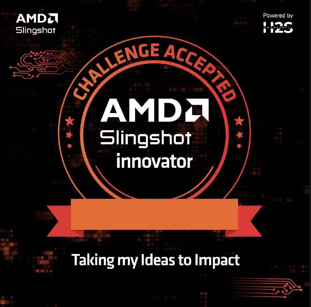 bellaonsky's tweet photo. I’m proud to be part of the New Wave of Innovators at AMD Ryzen AI Slingshot! 🚀 I’m building the future of AI to solve real-world challenges. Join the movement and start building your own vision today! 💻✨ @AMD @Hack2skill https://t.co/mN5DKnS8yj
