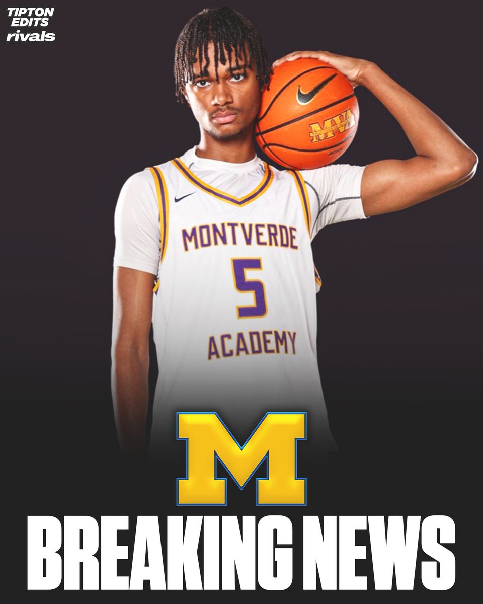JoeTipton's tweet image. NEWS: 2026 Top-25 recruit Lincoln Cosby has committed to Michigan, a source told @Rivals.

The 6-foot-9 forward was a top-10 recruit in 2027 prior to reclassifying. 

on3.com/rivals/news/20…