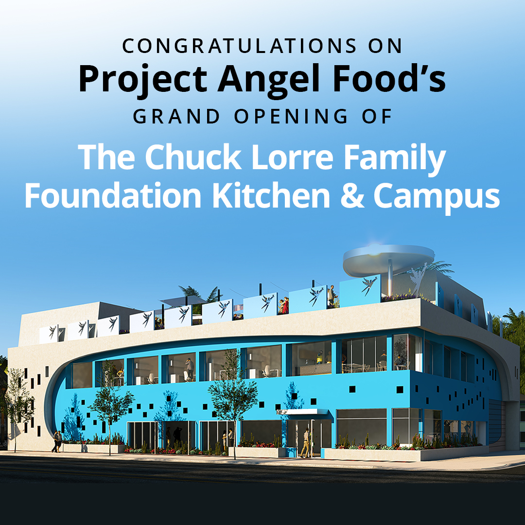 Last week, we were thrilled to join <a href="/ProjAngelFood/">ProjAngelFood</a> to celebrate the grand opening of the first building at The Chuck Lorre Family Foundation Kitchen &amp; Campus! Check it out here: ow.ly/FrB050Yczbs