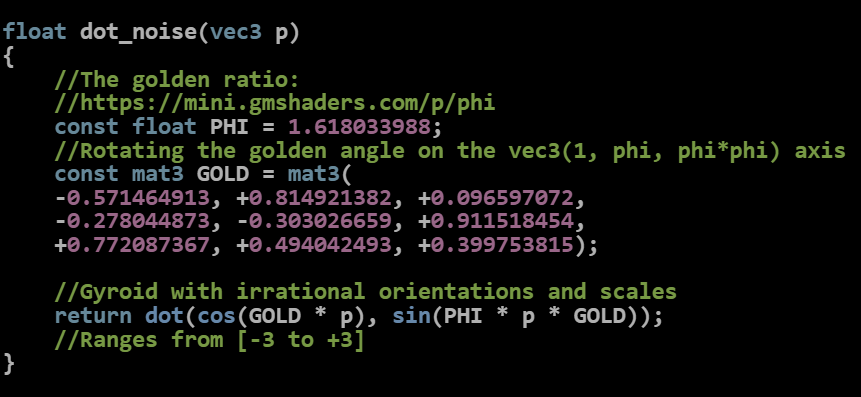 3. Dot Noise We often need smooth noise functions for procedural ...