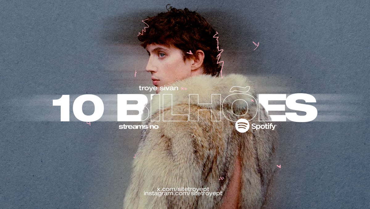 sitetroyept's tweet photo. [🎧] o troye ultrapassou a marca de 10 bilhões de streams no spotify, contabilizando todos os seus créditos (solo e colaborações)! https://t.co/H9Pw2E7Bok