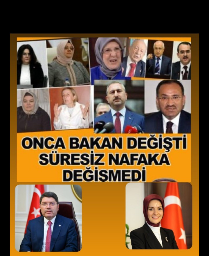 Her zaman olduğu gibi 
#SüresizNafaka ya çözüm gelecekti ki
<a href="/yilmaztunc/">Yılmaz TUNÇ</a> gitti
Akın Gürlek geldi
Herşey sıfırdan başlayacak
<a href="/Akparti/">AK Parti</a> varsa
BEYLER SİZ ÇÖZÜMÜ UNUTUN