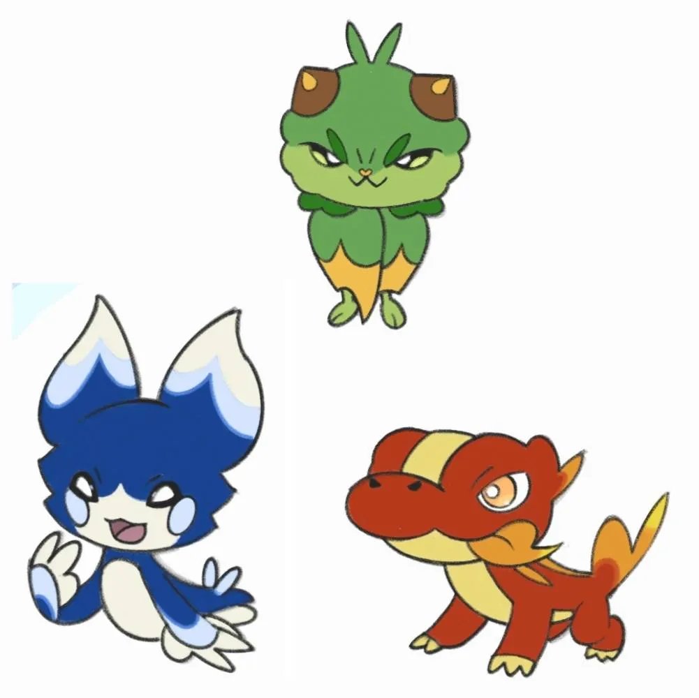 GEN 10 starter predictions! I've made two trios of starters lol 💚💙❤️
#Pokemon30thAnniversary #Pokémon