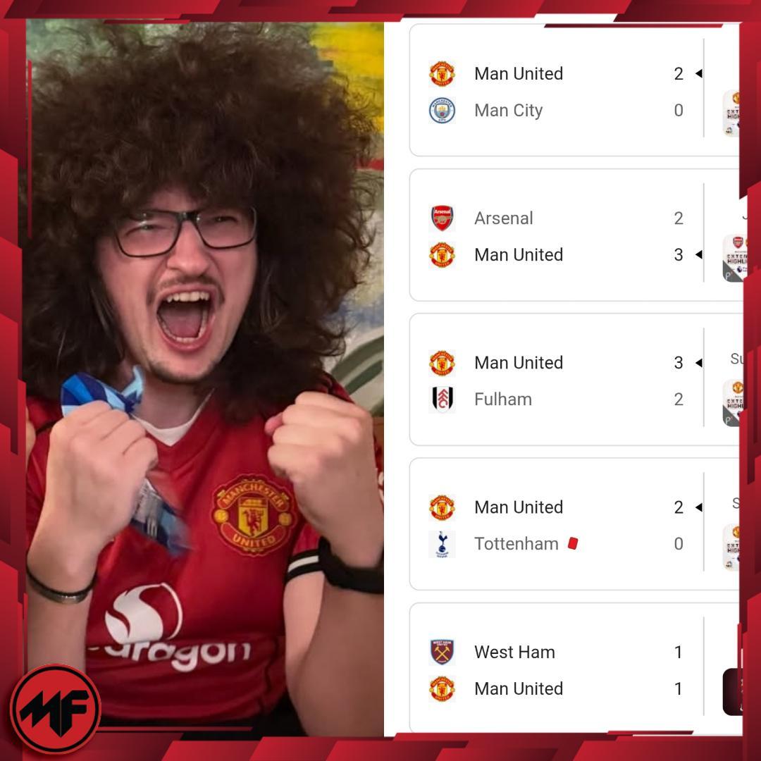 La visita con el peluquero va tener que esperar 👨‍🦱✂️

Frank Ilett (The United Strand) prometió cortarse el cabello hasta que el Manchester United sume 5 victorias seguidas. 

Hoy se quedó a un triunfo de tal hazaña.

Frank cumple 493 días de no cortarse el cabello. 😯