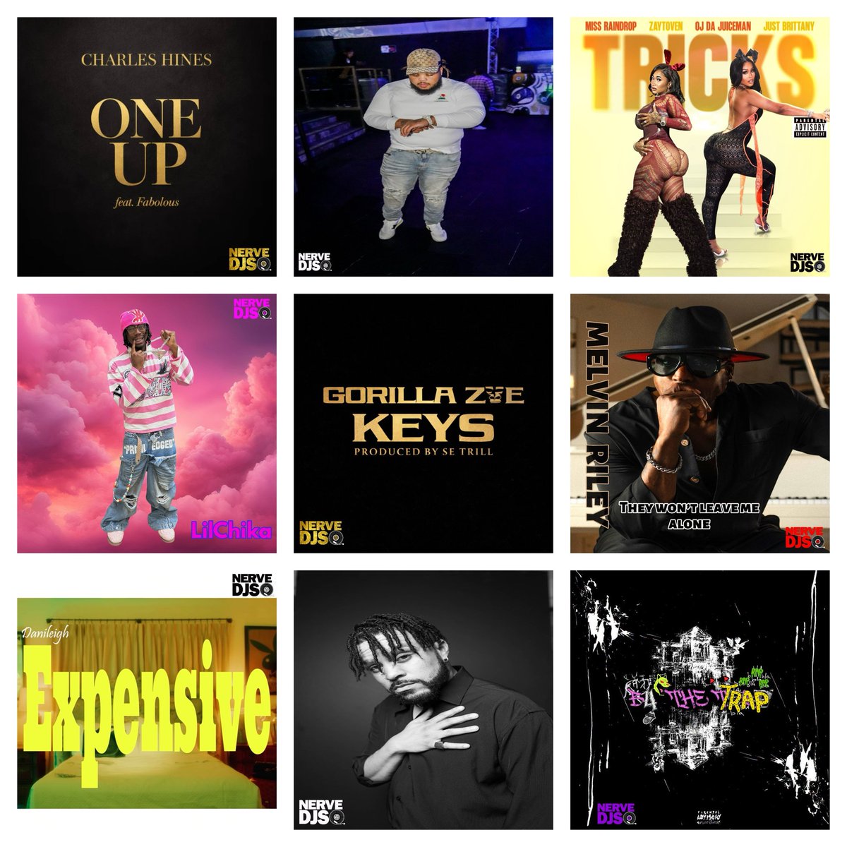 Tonight on #NerveDJsConferenceCall feat
7:10pm Est @CharlieHines
7:25pm Est @bng_nappsakk 
7:40pm Est <a href="/miss_raindrop/">Miss Raindrop</a> 
7:55pm Est @lil.chikaa 
8:10pm Est @gorillazoe 
8:25pm Est <a href="/iammelvinriley/">Official Melvin Riley</a> 
8:40pm Est @iamdanileigh 
8:55pm Est <a href="/juscharlie/">@Jus_Charlie</a> 
9:10pm Est <a href="/1jaysavage/">CHO-CHO</a> 
And the