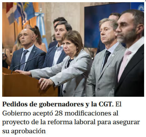 Maravilloso, vamos a tener una reforma laboral a pedido de la CGT, justo lo que necesitaba el país. 🤦🏻‍♂️