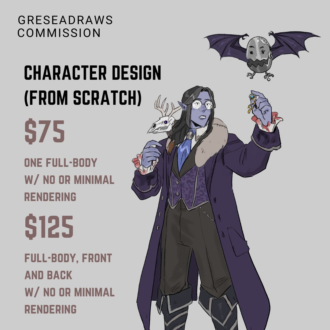 greseadraws's tweet image. My commission waitlist form for March is open! If you want your tav/rook/oc drawn with a companion, it's $45 for a waist-up colored sketch for two characters!   
Sign up here: forms.gle/ewmV4EWPFBLUnZ…