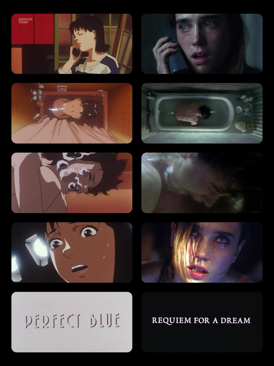 "Cinematic Parallels"

Perfect Blue (1997) x Requiem for a Dream (2000)

#Cinema #Movies #IconicMovies #RequiemForADream #PerfectBlue