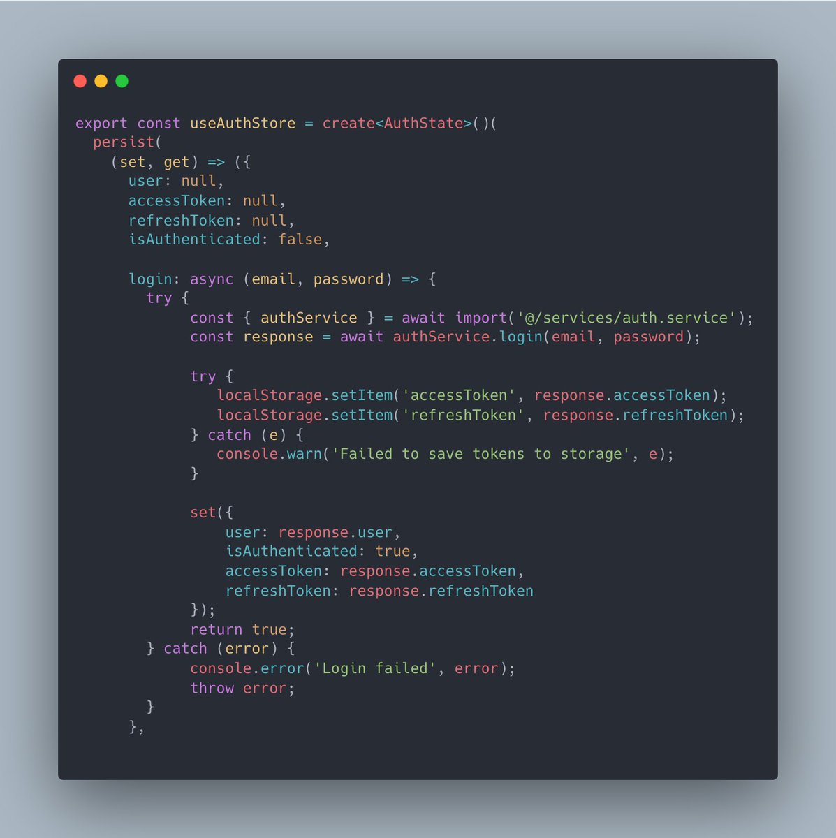 Next.js 14’te auth’u Zustand + custom JWT ile nasıl yönetiyorum? 

Hazır çözümler (NextAuth, Clerk vb.) konforlu olsa da, projenin kontrolünü %100 elde tutmak bazen şart. Öğretmenim projesinde 'vendor lock-in'den kaçıp, kendi lightweight yapımı kurdum.

Neden mi? 1️⃣ Sıfır Fatura