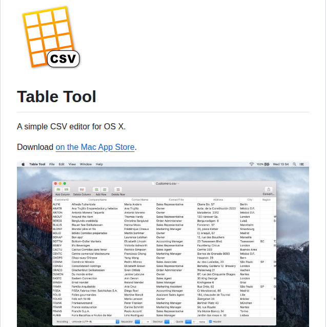 tom_doerr's tweet photo. CSV editor for macOS

https://t.co/VThhfhvMZ6 https://t.co/IxFOEPLgjd