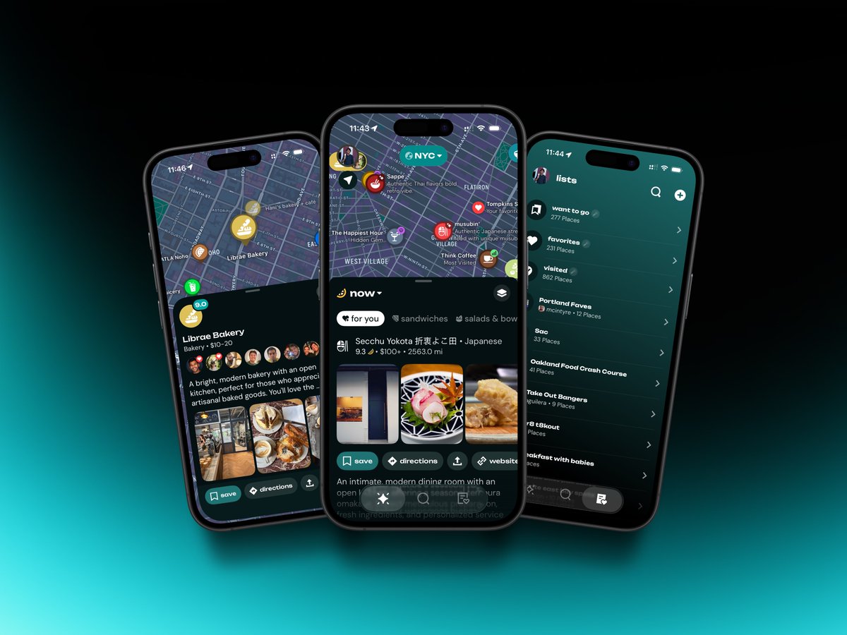 zestmaps's tweet photo. hungry? here's a quick zest overview:

✨ get personalized AI recs just for you, anytime, anywhere.

👋 see which friends have been somewhere and what they thought. no remembering to check-in or reviews needed.

💝 track your favorites or make + share custom lists with anyone https://t.co/fv3Lh3JXER