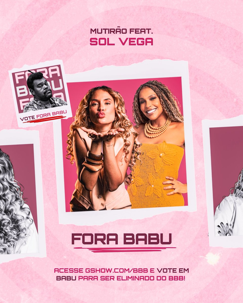 ssarahandrade's tweet photo. 🔎 MUTIRÃO FEAT. @solvegaoficial 🔎 

📥 A cada 10 votos, deposite um EMOJI aqui.
⏰ ENCERRA ÀS 21H! 
🚨 O voto é pra SAIR, portanto votem #ForaBabu! 

🎯 META: 5000 RESPOSTAS.

🔗: https://t.co/g0JmdIPazz https://t.co/oB501zRyqW