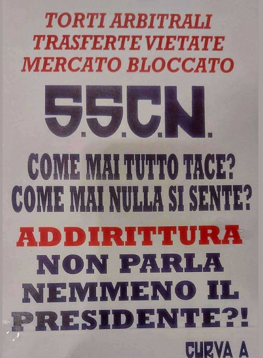 Volantino pre gara, valido ancor di più nel post gara.

Siamo in italia.
Si fa così, purtroppo. Si deve far così e farsi sentire.

Anche per salvaguardare un gruppo squadra che, rimaneggiato all'osso, sta dando tutto.