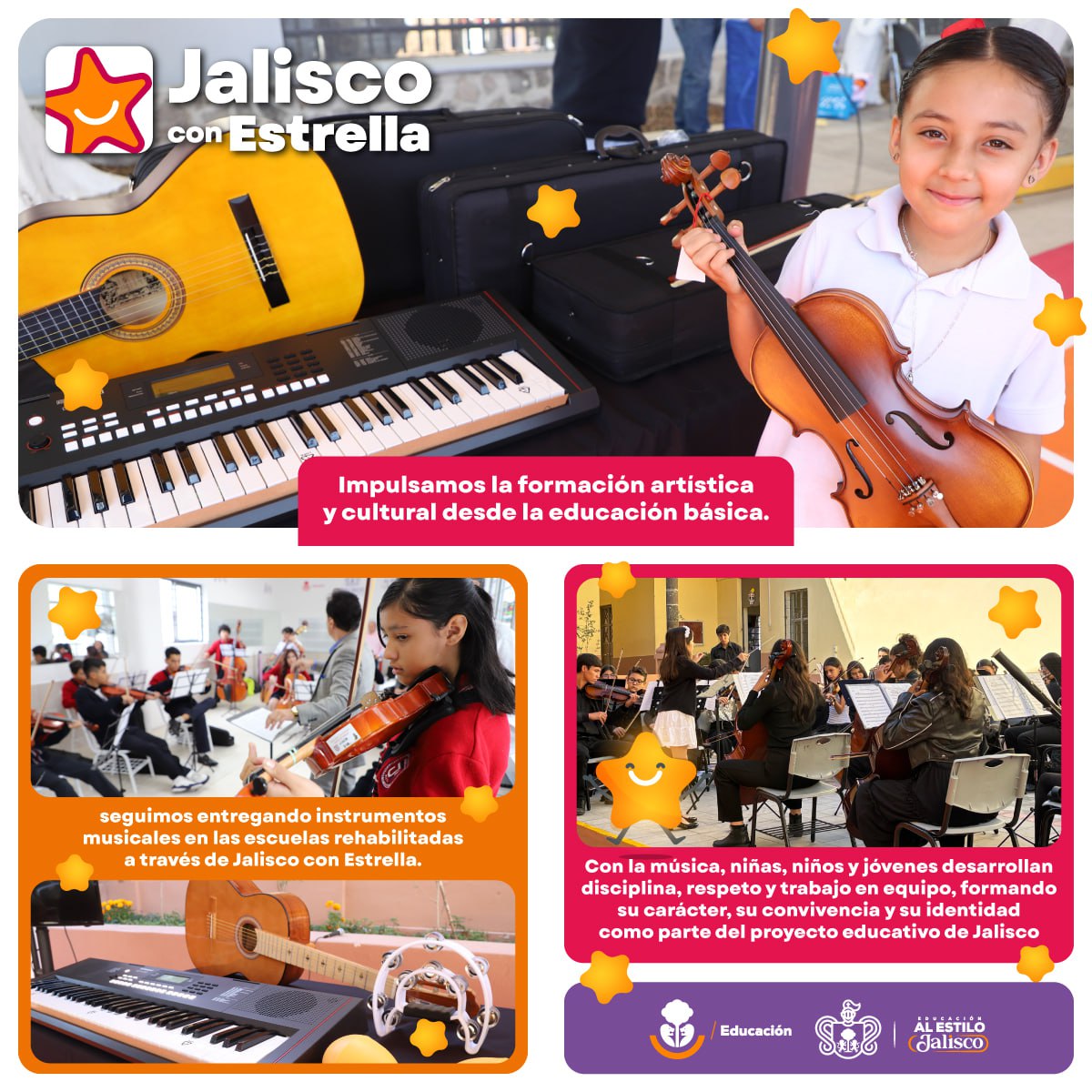 JCFloresMiramon's tweet photo. Creemos en una educación que motive, forme y transforme vidas, #AlEstiloJalisco.

Con las aulas de música, reafirmamos el compromiso del gobernador @PabloLemusN y de la Secretaría de Educación Jalisco por ofrecer una educación integral, que permita a nuestras y nuestros estudiantes expresarse, desarrollar su creatividad y potenciar habilidades que impactan positivamente en su crecimiento personal y comunitario. 

Por ello, #JaliscoCreaFuturo.