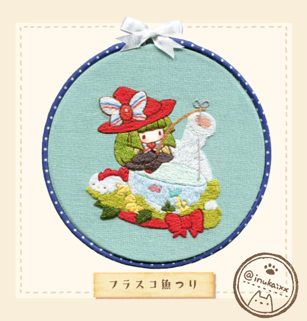 コミティア155の新刊の刺繍本、中身はこんなかんじです!写真と図面をみひらきで、絵本風になってます。
#COMITIA155 