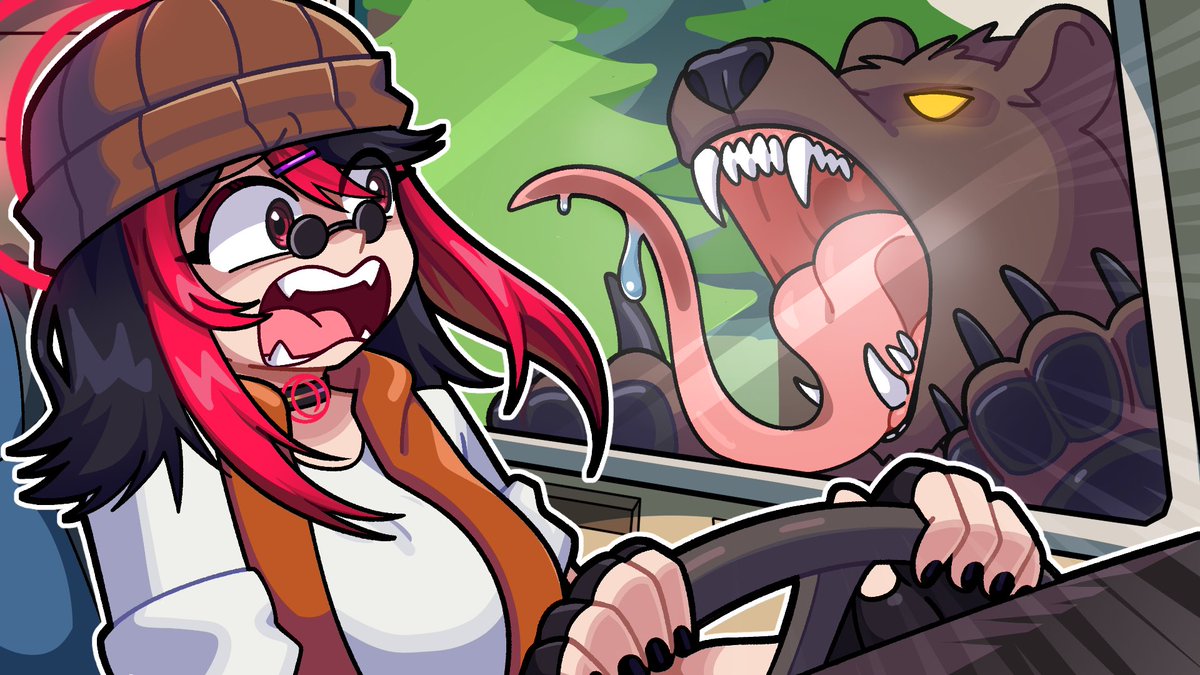 New Video Out Now! ❤️ 🖤 

Join us on the most dangerous road trip in RV There Yet! 👇 

🎨 @/Marcelinha_vr