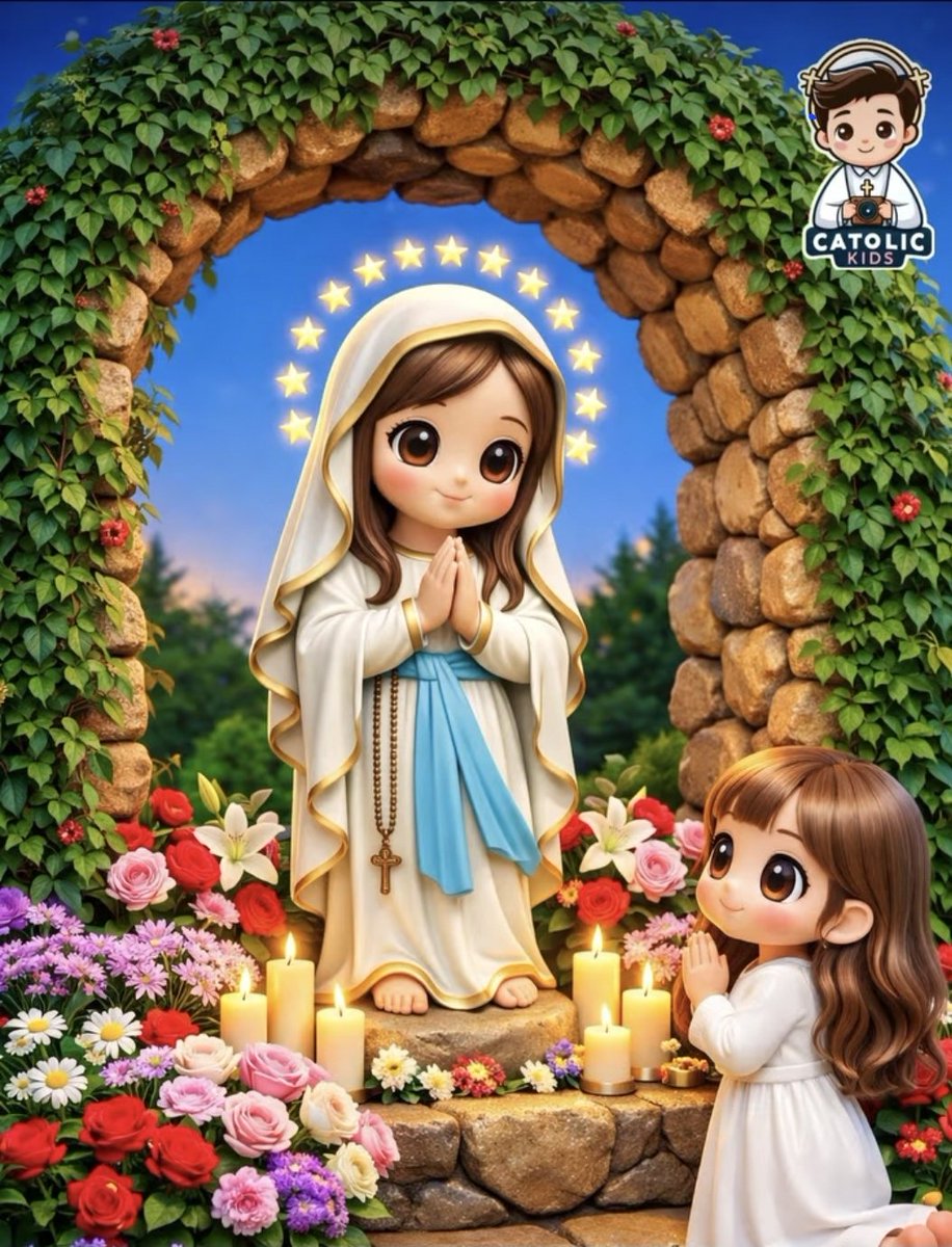 Cada 11 de febrero honramos a la Virgen de Lourdes. La Virgen le pidió a Santa Bernardita penitencia y oración por la conversión de los pecadores y la salud de los enfermos.
Ruega por nosotros, por nuestros familiares y amigos, Santa Madre de Dios, protégenos y bendícenos. 🙏🏻