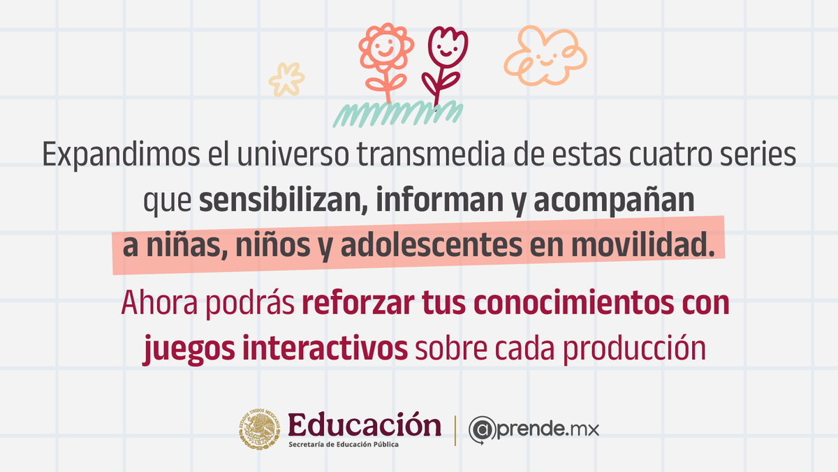aprende_mx's tweet photo. «Infancias Sin Muros» está de #aniversario. 🎉🫂
Hoy celebramos historias que acompañan, #informan y abren nuevas maneras de aprender y mirar el mundo. 🗺️ 👓
🔍 Te invitamos a explorar y descubrir desde la #empatía en el sitio oficial de esta serie #transmedia:
📌 https://t.co/hefD8PIKuP
#InfanciasSinMuros #PorUnMundoSinFronteras