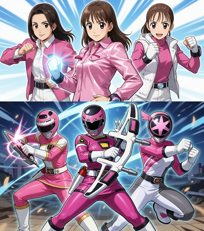 スーパー戦隊トリオ「レーシングピンクチーム」 森川はるな／ピンク