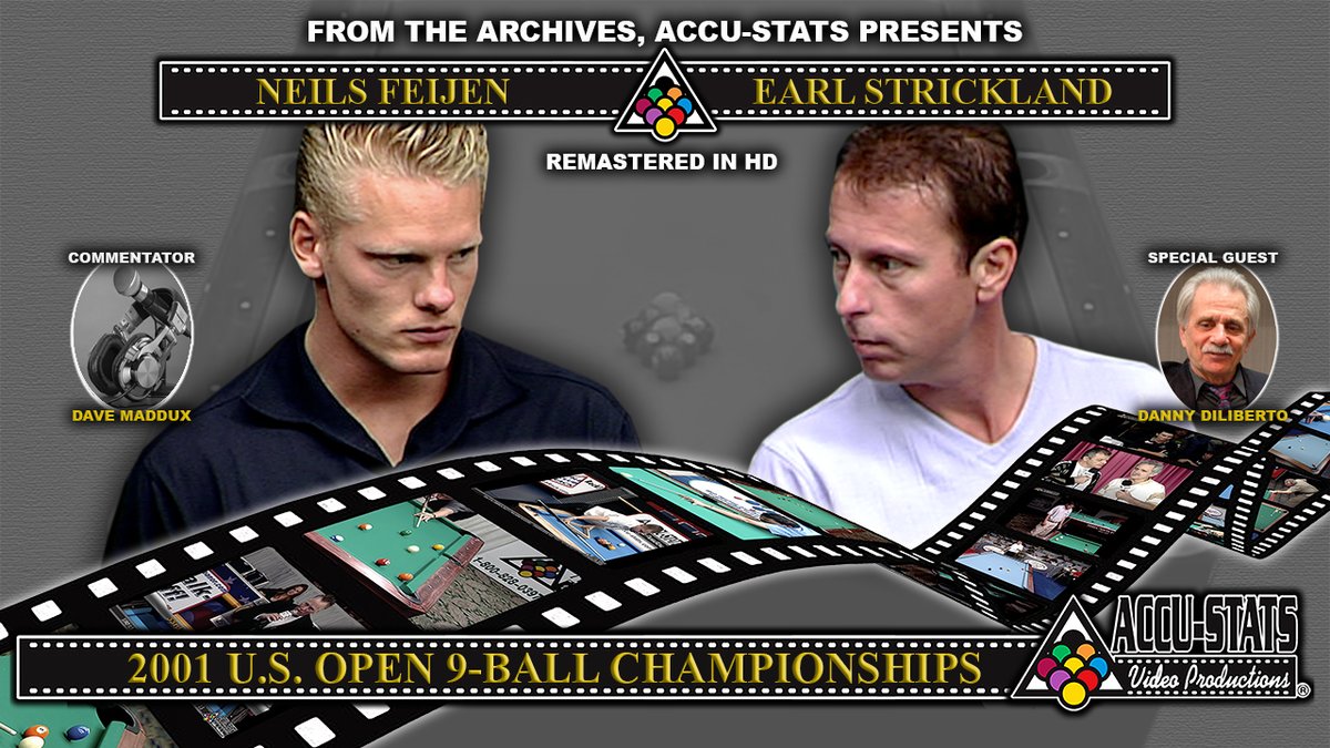 Premiering tonight at 8pm EST - 9-Ball - EARL STRICKLAND vs NIELS FEIJEN - 2001 US Open 9-Ball Championship

David Maddux and Danny DiLiberto called the action.
Pat Fleming will be in the chat room.

youtu.be/G7bMglnxHDo