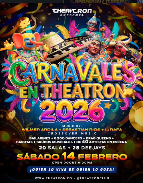 Sábado 14 de Febrero <a href="/theatronbogota/">TheatronBogotá</a> presenta🎊CARNAVALES 2026 orgullolgbtcolombia.blogspot.com/2026/02/sabado…
