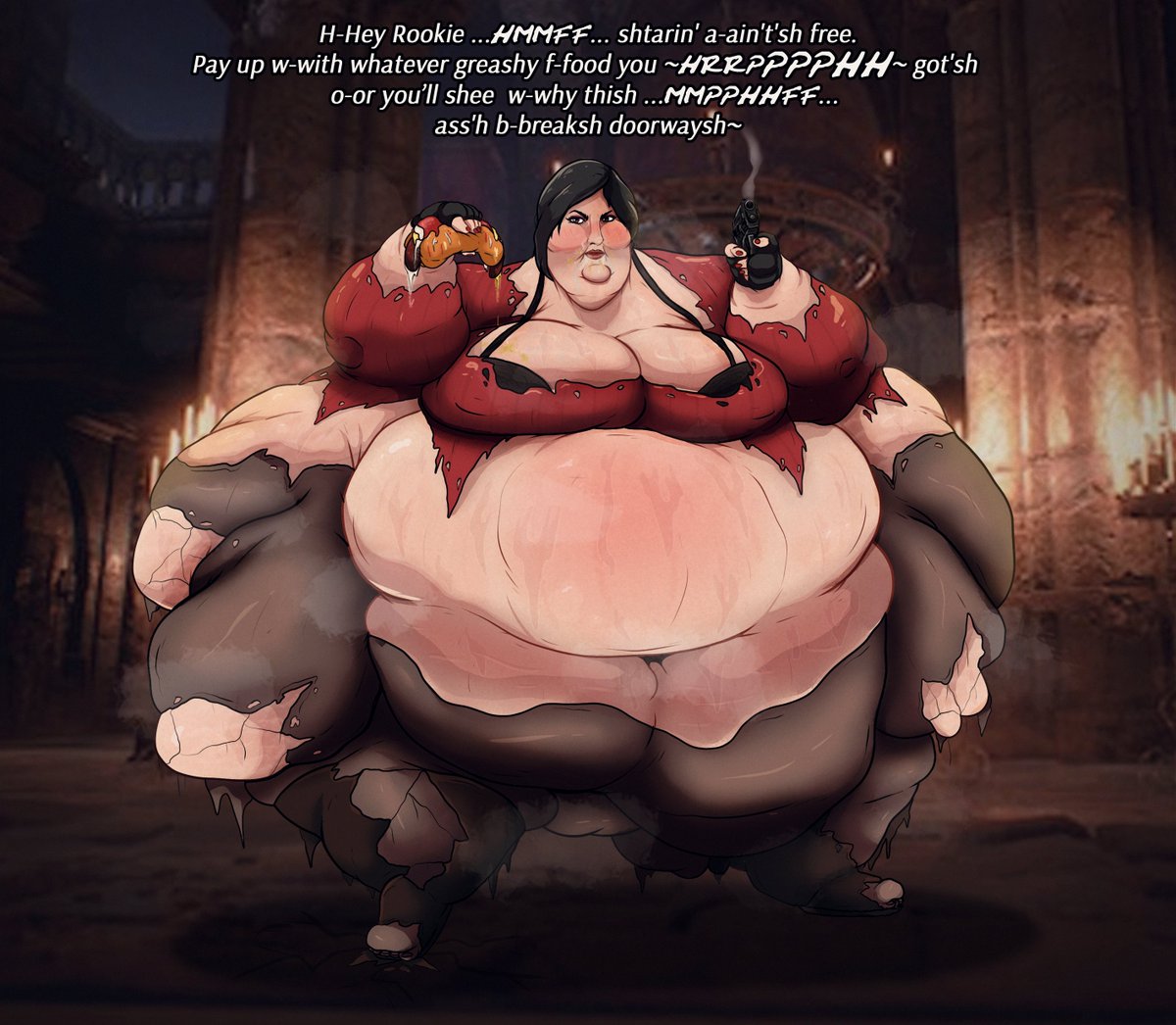 Don't know what Wesker expected sending Ada to Salazar's castle but that pistol of hers is almost as deadly as that titanic dump truck ass~