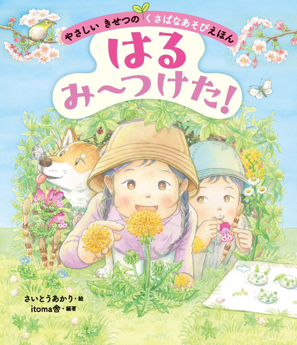『やさしい きせつの くさばなあそびえほん　はる み〜つけた！』
（金の星社） 

itoma舎による身近な自然を楽しむ絵本シリーズ。
本作は、簡単にできる春の草花あそびをお楽しみいただける1冊です。

🌸2/10頃より、ネットショップ、オンライン書店で販売

#絵本 #児童書