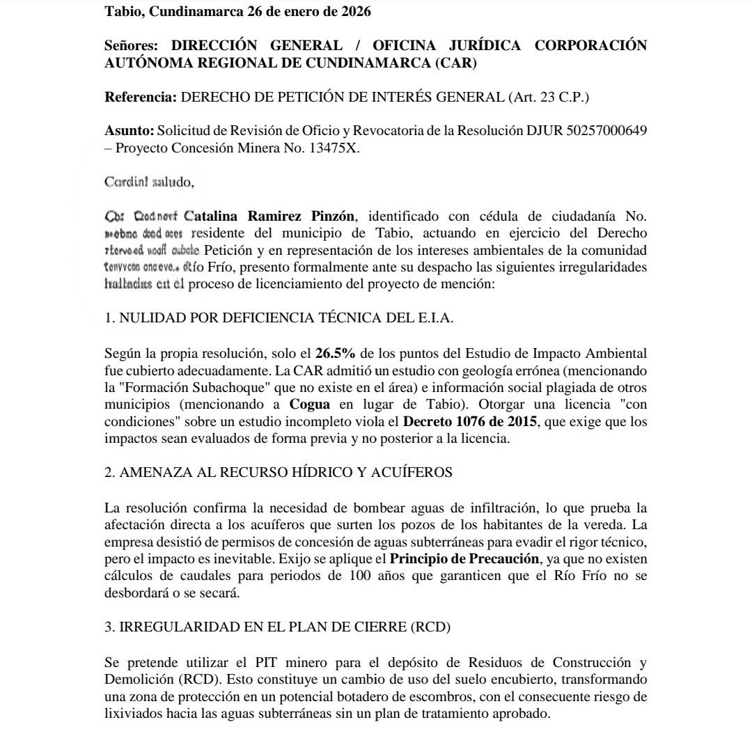 RuraliaUrbana's tweet image. " QUIÉN LE PONE EL CASCABEL A LA CAR " ??  MINERÍA ILEGALMENTE LICENCIADA AMENAZA EL CORAZÓN HÍDRICO DE TABIO Y A LA CUENCA DEL RÍO FRÍO !!
​La sombra de la corrupción y la ineficiencia administrativa se cierne sobre el Valle del Río Frío. En un acto que desafía no solo la lógica