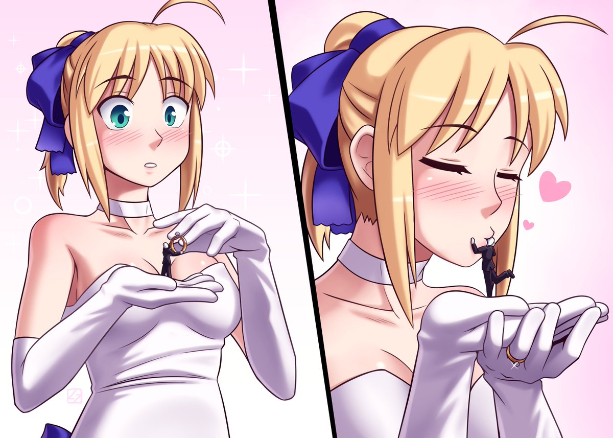 saber wedding! (comm for anonymous) 🩷