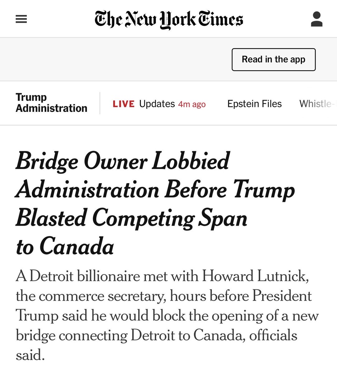Surprise, surprise! America’s King of Corruption strike again. nytimes.com/2026/02/10/wor…