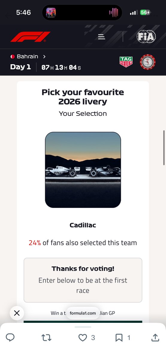 Ya votaron por la livery de Cadillac o van a permitir que la aburrida calcomanía de todos los años de RBR gane esta encuesta? 😾

🔗: formula1.com/en/latest/arti…