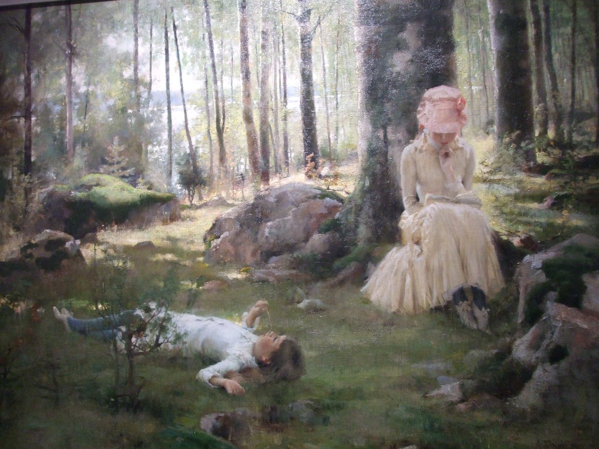 미술관에서 책 읽는 그림을 마주치면 기분이 좋아지그등요
오늘 진짜 느낌 좋았던 그림… 옆에서 동생이 풀 씹어 먹고 있어도 열정독서중인 소녀