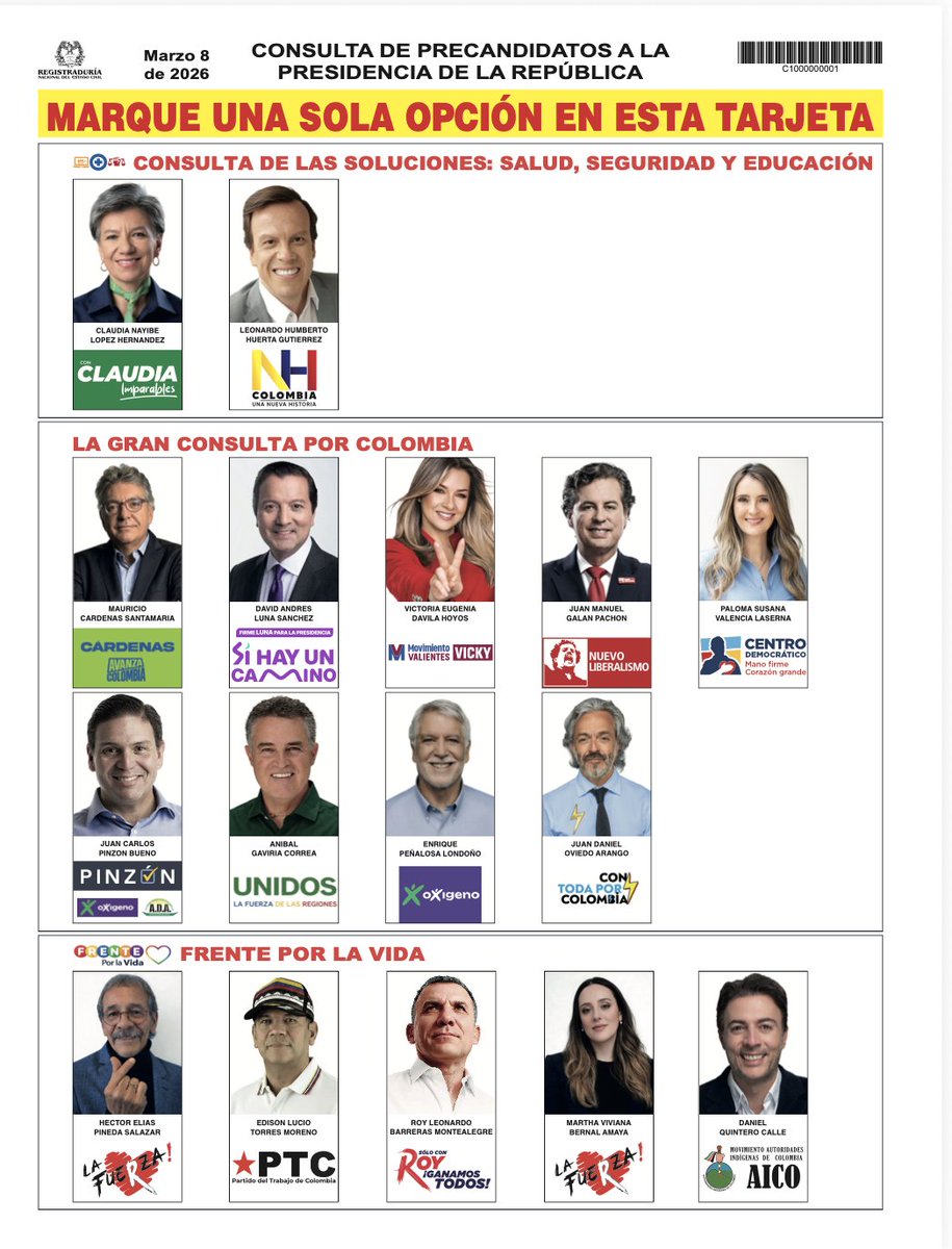 Chicos y Chicas ustedes votaran la Gran Consulta?
🔁 No, votare por Abelardo de la Espriella <a href="/ABDELAESPRIELLA/">Abelardo De La Espriella</a>
❤️ Si