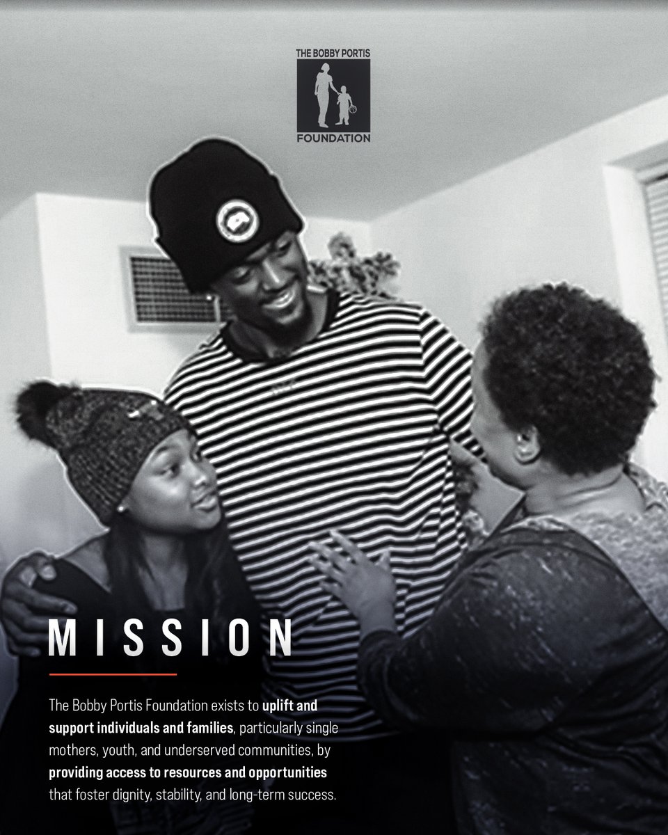 BobbyPortisFdn's tweet photo. Growing up in a single-mother household, @BPortistime  saw firsthand how difficult it can be to make ends meet. Through ongoing programming &amp; give-back efforts, we strive to give a helping hand to those most in need. 🤝❤️

Learn more and donate at https://t.co/mW44fxVu6f. https://t.co/ISU1yTJWWp