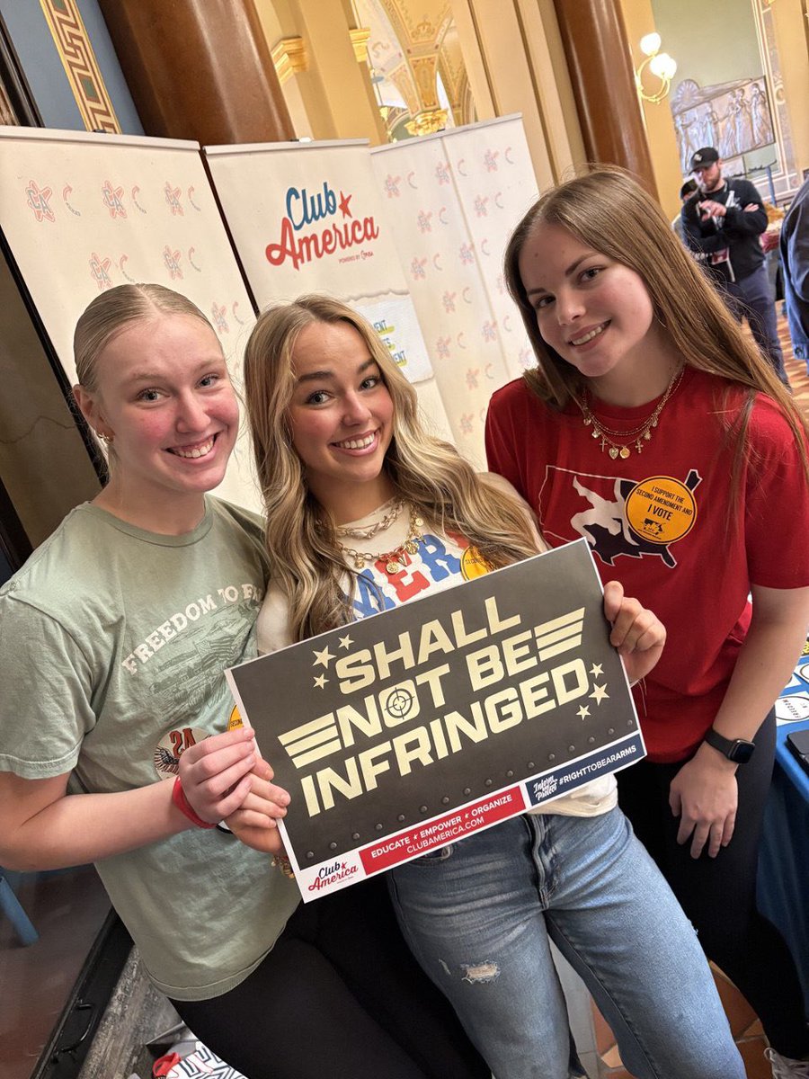 Blessed to spend a great day with Club America students at the Iowa State Capitol for <a href="/IFC2A/">Iowa FirearmsCoalition</a> 2A Day! Thank you to everyone who stopped by &amp; said hi🇺🇸  🤩

<a href="/TPUSA/">Turning Point USA</a> 
<a href="/tpusastudents/">TPUSA Students</a>