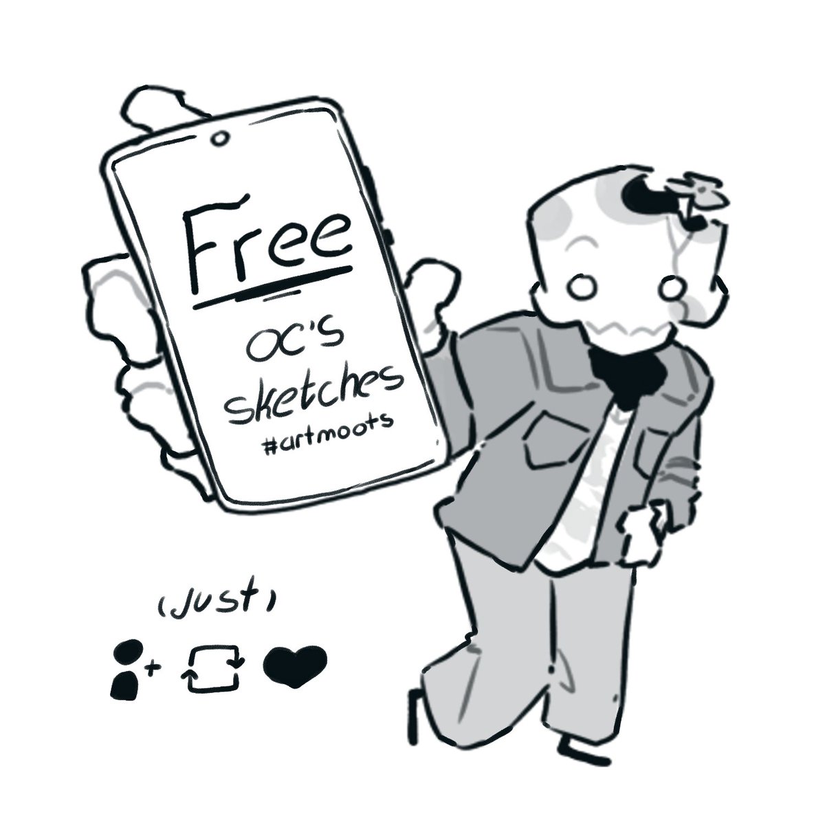 Drop your oc's below and I'll make a sketch for you :P

#artmoots