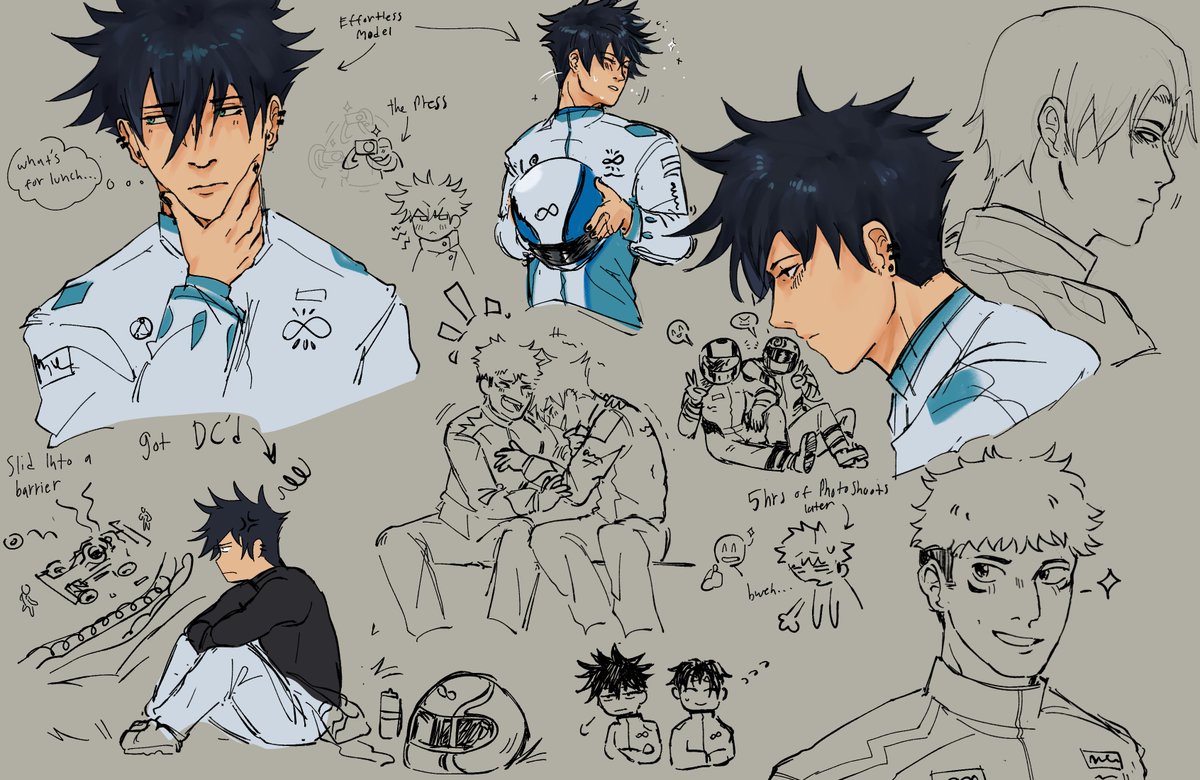 Some unfinished F1 doodles that I don't have time to finish 😼