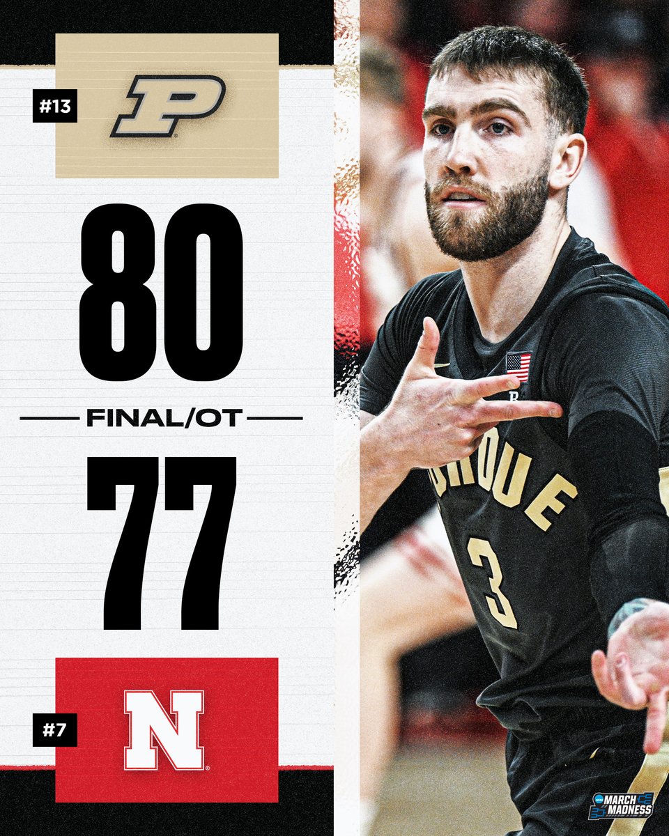NO. 13 PURDUE TAKES DOWN NO. 7 NEBRASKA IN OT THRILLER 🚂 

The Boilermakers leave Lincoln victorious 👏