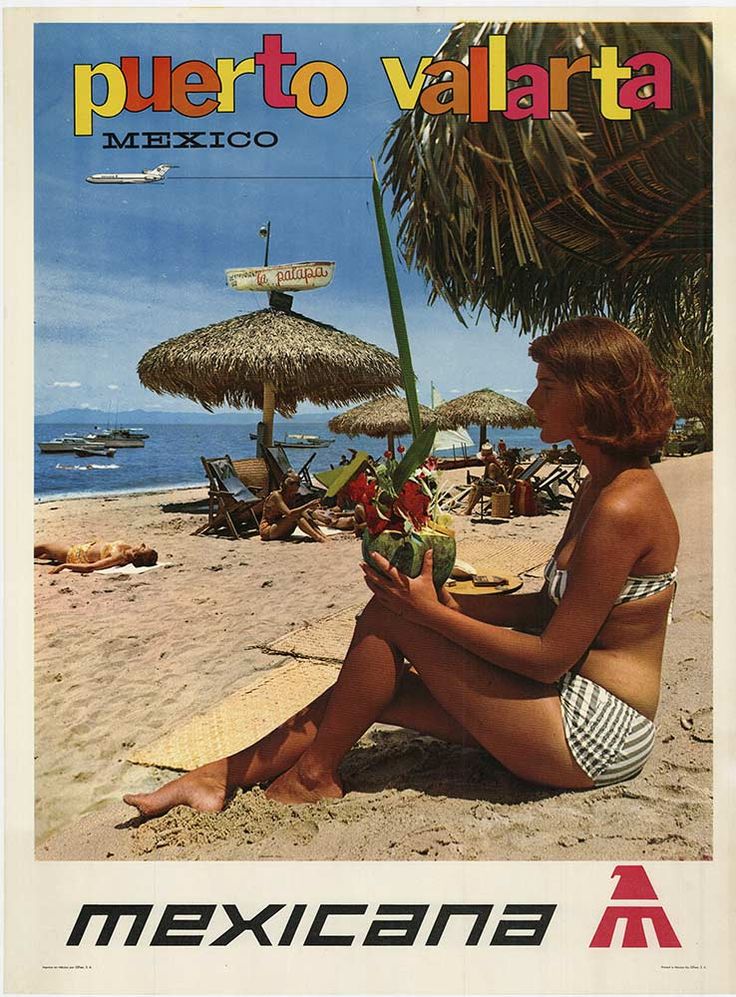 A vintage travel poster from Puerto Vallarta, Mexico | 🇲🇽