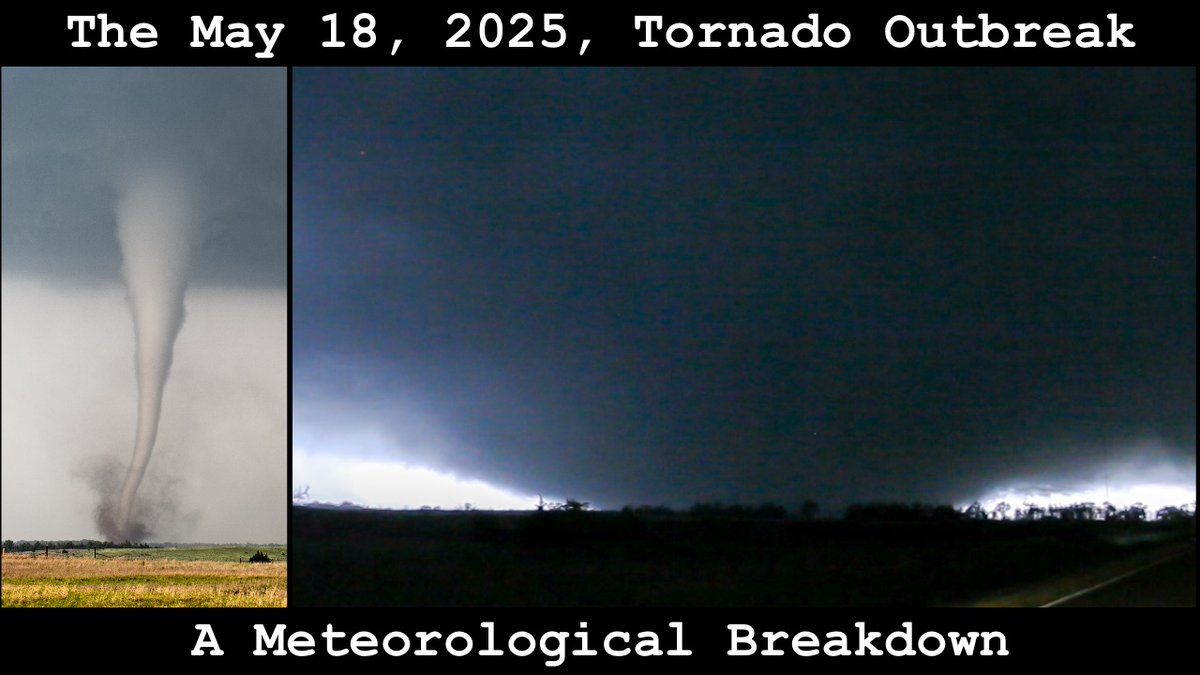 LINK: youtube.com/watch?v=rjsLkF…

In-depth meteorological breakdown of one of the more classic Plains tornado outbreaks in recent years: the May 18, 2025 tornado outbreak across the central and southern Plains. Over 40 tornadoes occurred from Colorado/Nebraska to Texas; perhaps most