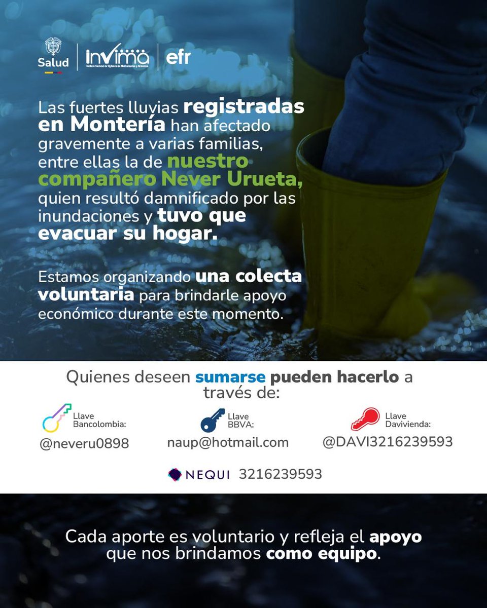 Súmate 💛a esta causa y apoya a nuestro compañero Never Alberto. #Sintrainvima ➡️ ¡Siempre unidos, siempre fuertes! 
<a href="/monterialcaldia/">Alcaldía de Montería</a>
