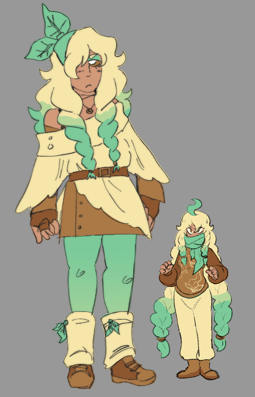 leafeon gijinka redrawww