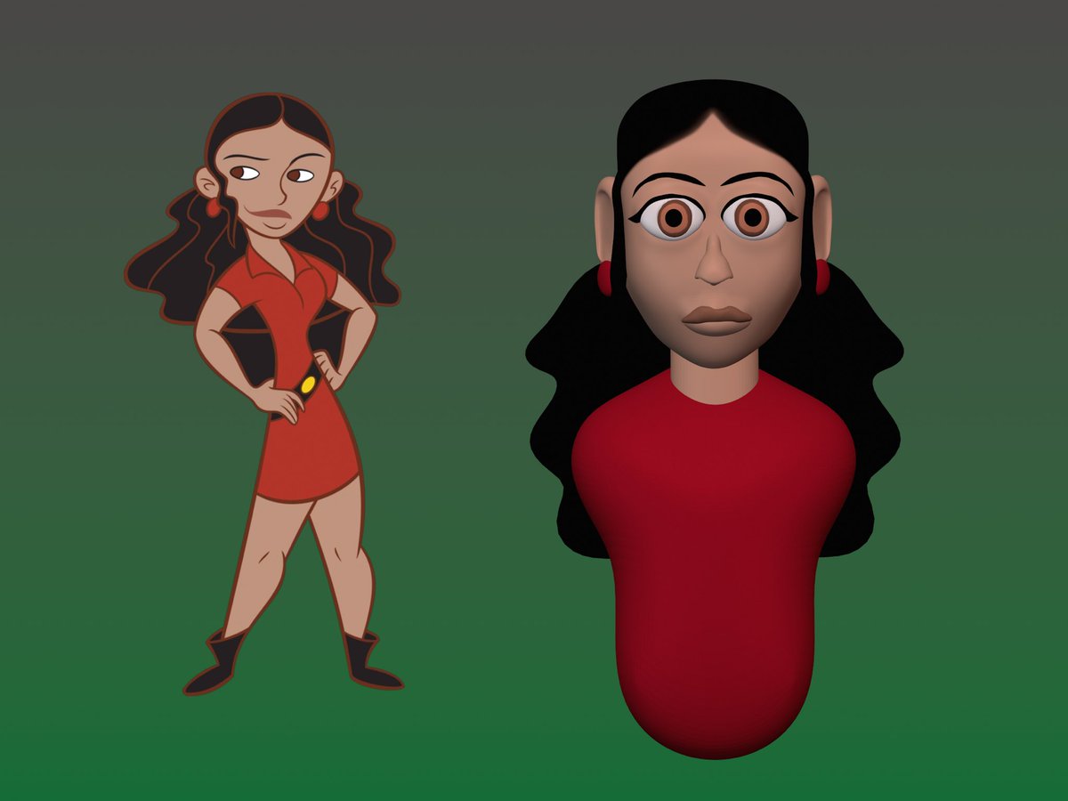 My 3D sculpt of Monique from Kim Possible. 

#KimPossible #3DArt #NomadSculpt #3DSculpting #ArtistsOnTwitter