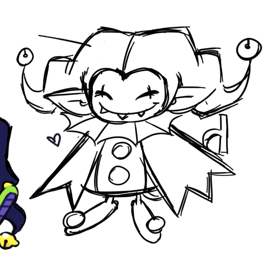 r3yzors's tweet image. little monkey man ^ .^
#deltarune #jevil