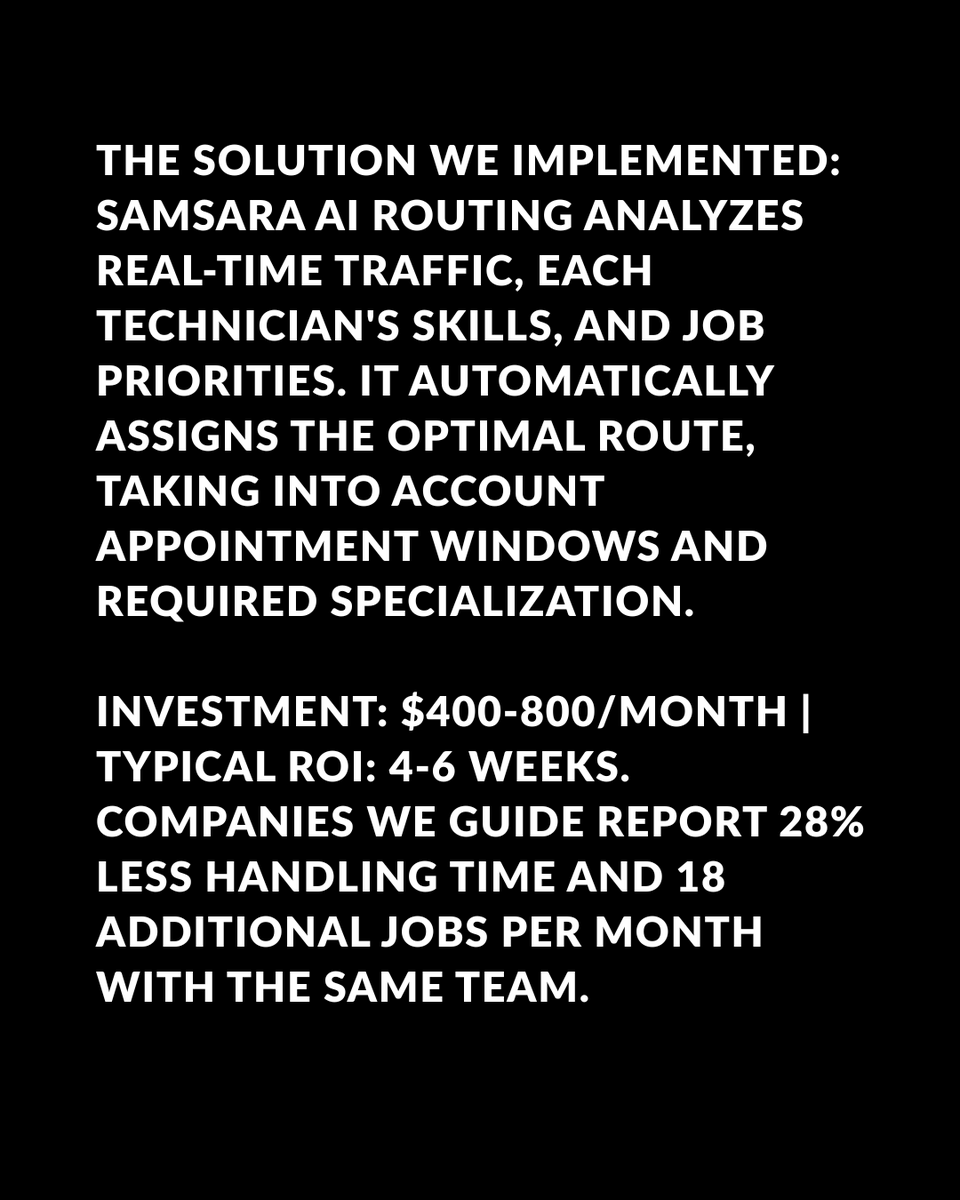 aitaskcrew's tweet photo. If your routing relies on instinct, your operation is paying the price every day.

👉 Contact us and we'll assess how much money your operation is losing due to inefficient routing.

#AITaskCrew #HVACBusiness #FieldServiceOperations https://t.co/146hEqijPP