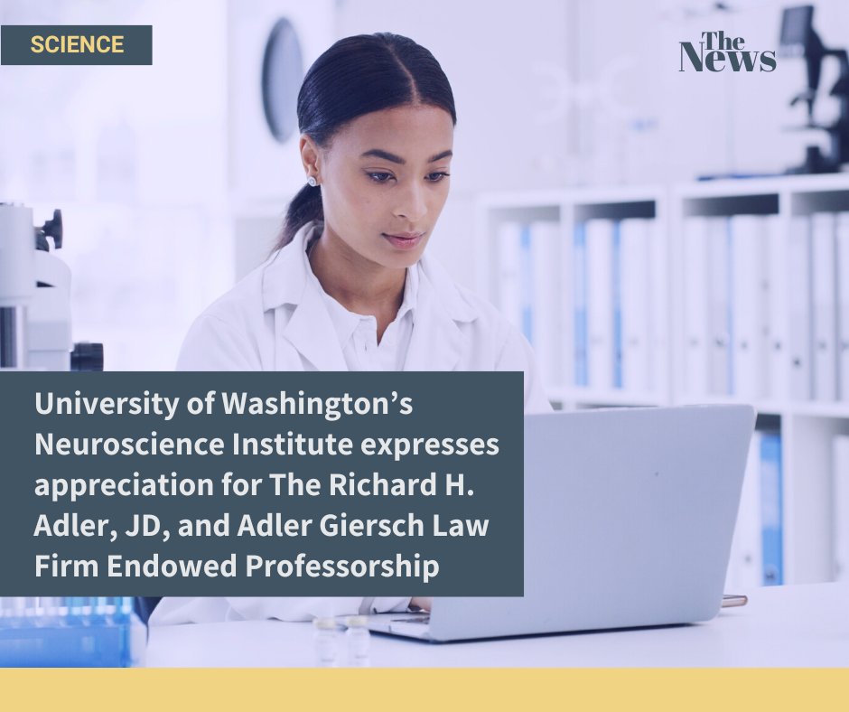 The Adler Giersch Endowed Professorship continues to be recognized across UW Medicine’s academic community, most recently by the Neuroscience Institute. This work is the result of sustained partnership and shared leadership. @uwmedicine